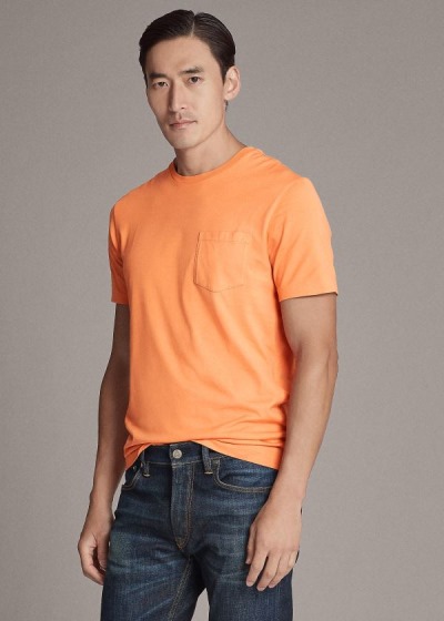 Men's Ralph Lauren Relaxed Fit Pocket T Shirts | 912430TBK